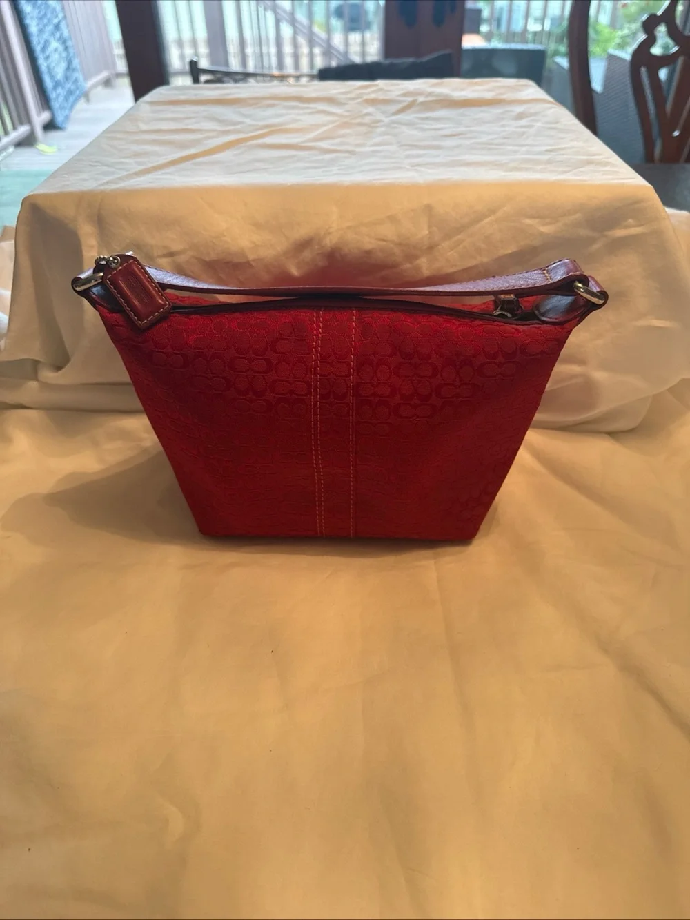 COACH Cherry Red Signature Soho Hobo Bag - Excellent Condition Y2K Vintage